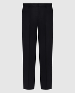 Stefano Ricci Navy blue wool pants M1T80A0000W610