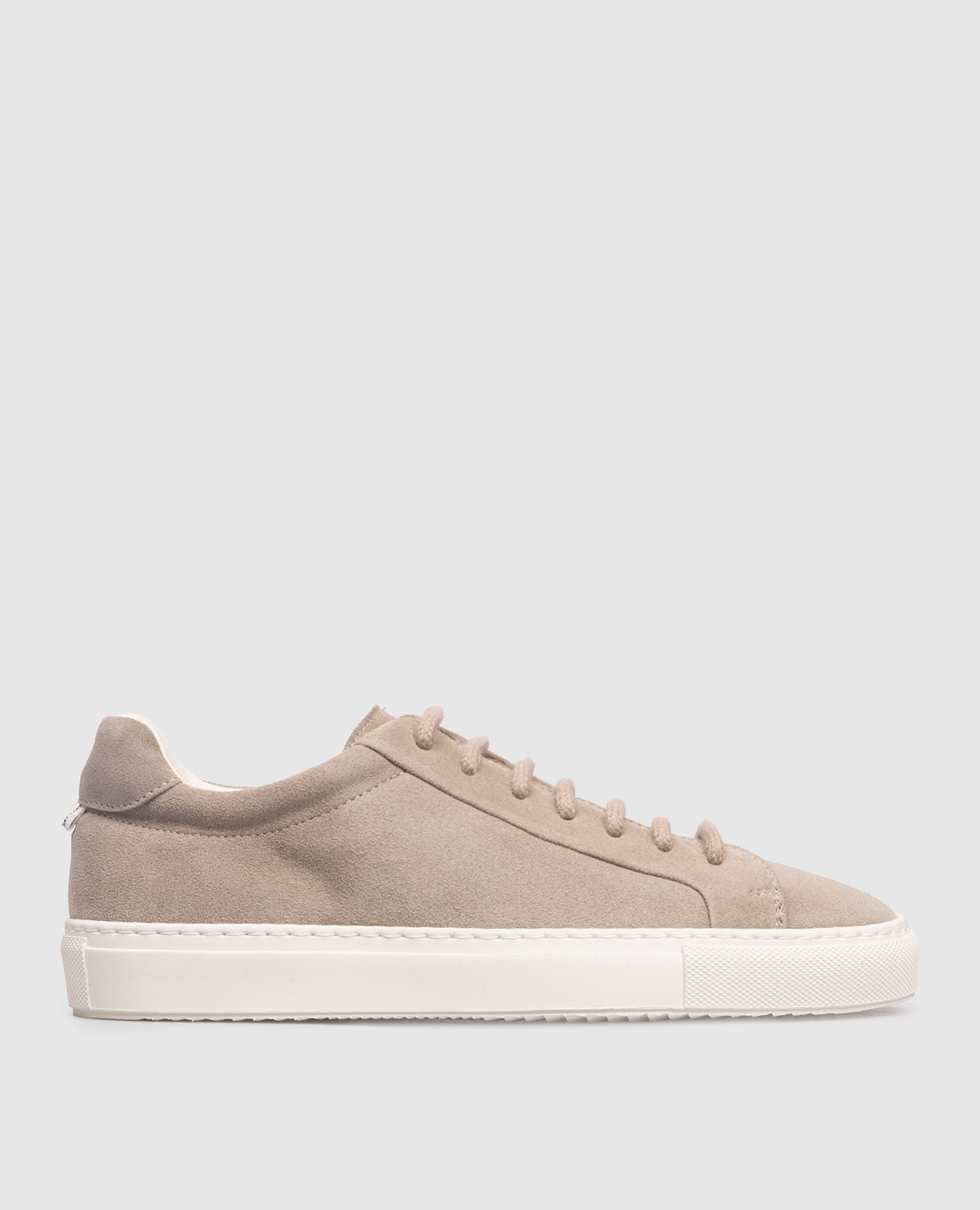 Grey suede sneakers with logo