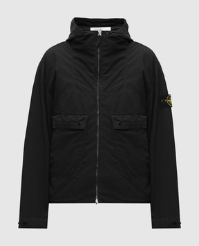 Stone Island Black jacket with logo patch L1S154100052S0042