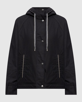 Peserico Gray jacket with monil chain A21092A7557