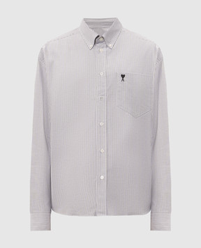 Ami Paris Gray striped shirt HSH822CO0087
