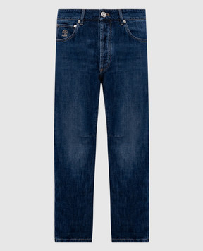 Brunello Cucinelli Blue jeans with a worn effect M0Z37X1290