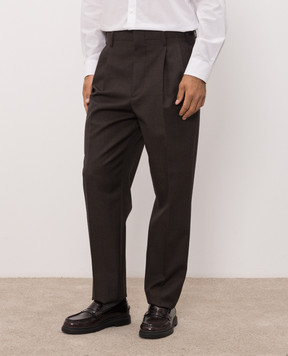 Brunello Cucinelli Brown wool pants ME267S2440