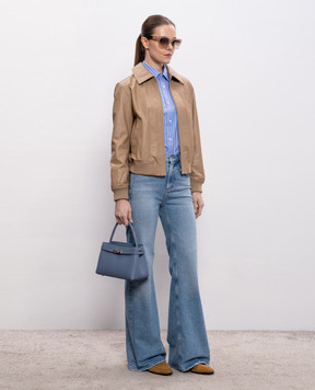 Yves Salomon Beige leather jacket 25EYV20155APXX