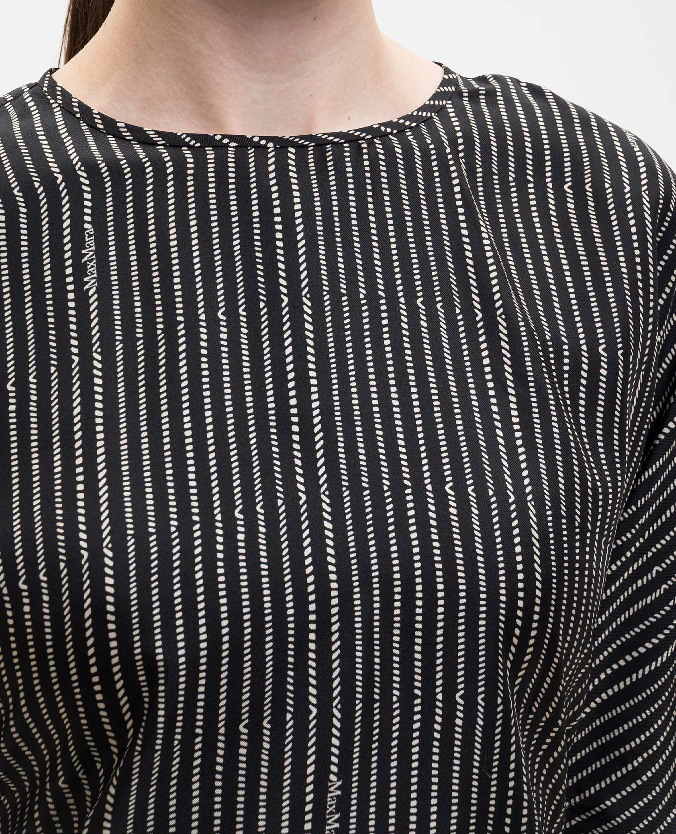 

Black NORDICA printed silk blouse Max Mara