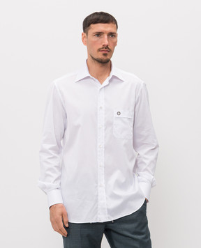 Stefano Ricci White cotton shirt with emblem MC008164BN3100