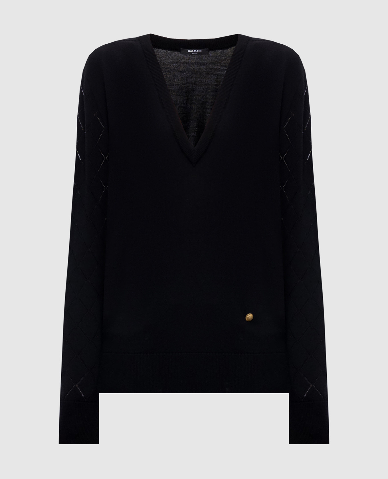 Black wool pullover