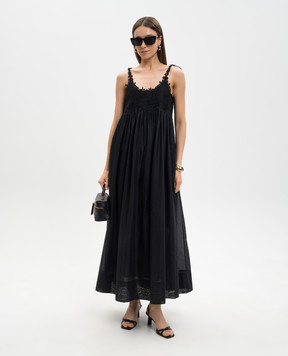 Twinset Black sundress with lace 261TT2140