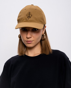 JW Anderson Brown cap with monogram embroidery AC0417FA0485w