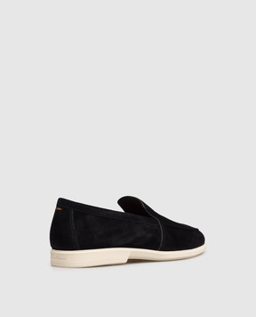 Santoni Black suede loafers MGAG18829TICSEAA