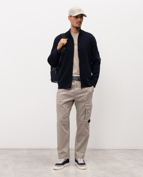 C.P. Company Gray pants with a patch MPA135A005694G