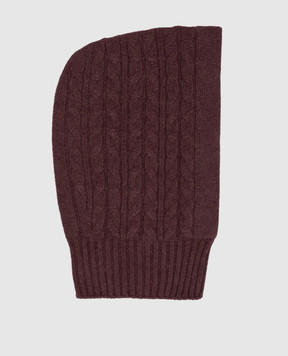 Agnona Burgundy cashmere hood MA100106K080Q