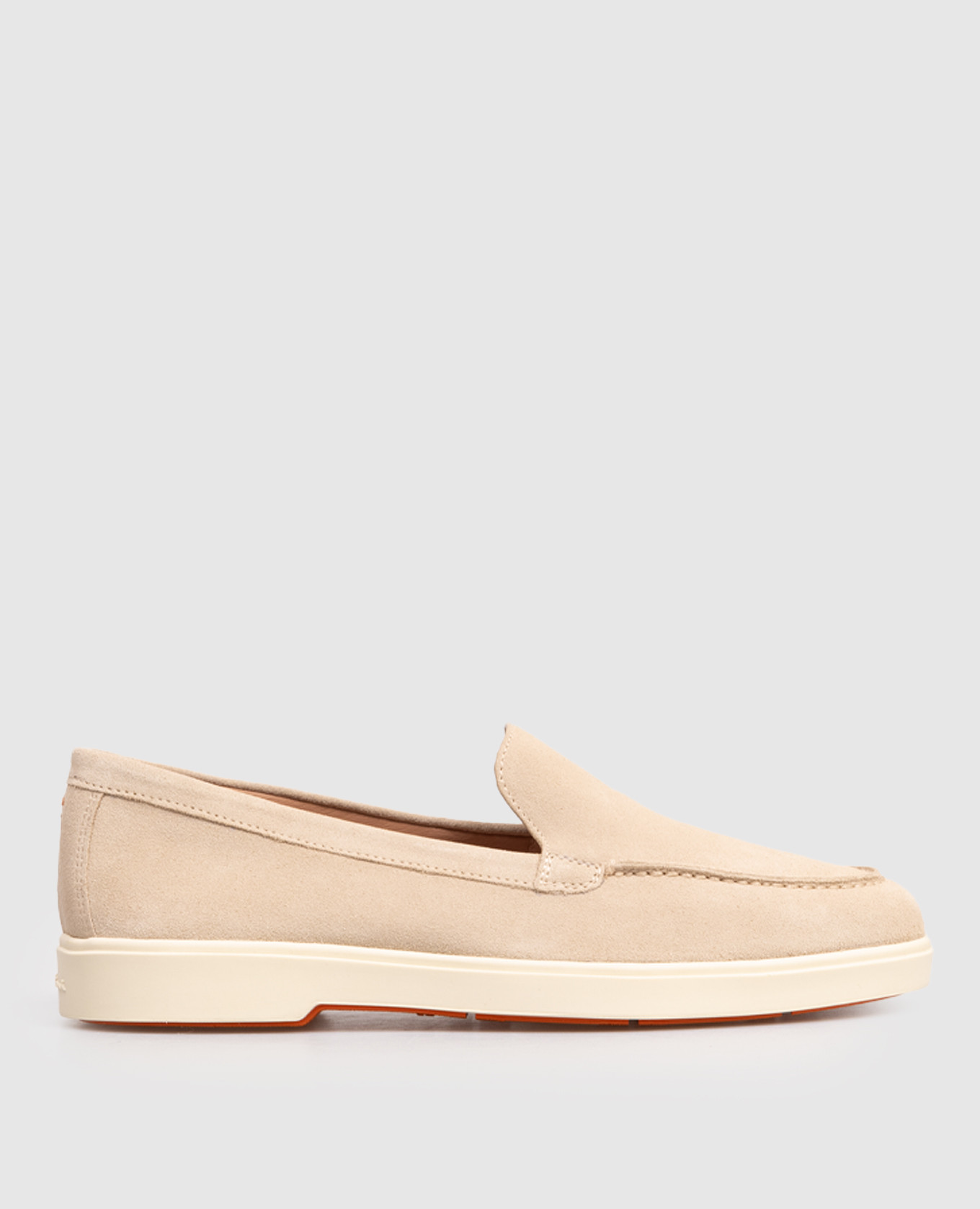 

Beige suede loafers Santoni