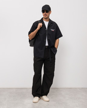 Iceberg Black cargo pants with belt B1300032
