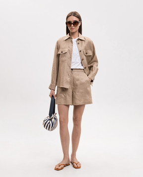 Max Mara Weekend Beige linen shorts WKIVELETTA WKIVELETTA