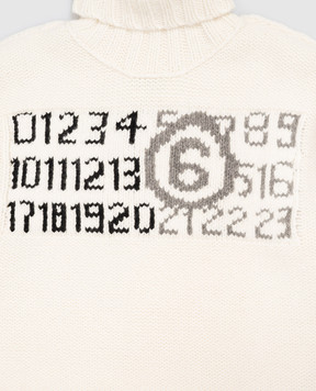 Maison Margiela MM6 Children's sweater with ivory wool M61048MM08V