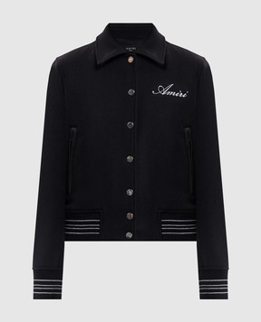 AMIRI Black BONES jacket with wool PXWOS006