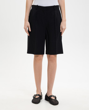 Toteme Black Bermuda shorts with wool 262WRB0455FB0475