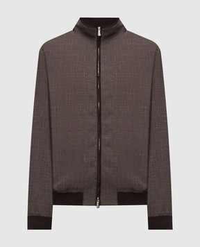 Enrico Mandelli Brown jacket made of wool, silk and linen 3T501A6020