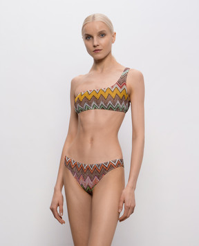 Missoni One-shoulder swimsuit with pattern MC23SP02BR014K