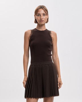 Twinset Brown ribbed top 262TP3391