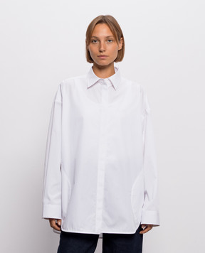 Off-White White shirt with logo embroidery 2FB00371T