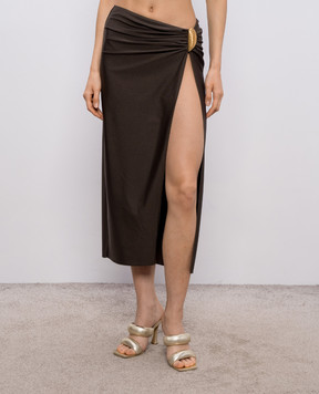 Simkhai Brown Eiana pareo skirt 2263053SW