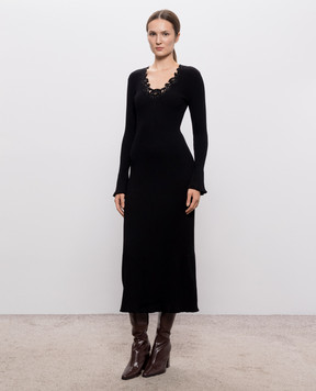 Twinset Black dress with lace 262TT3043
