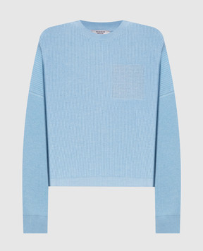 Peserico Blue sweater made of wool, silk and cashmere S99003F129018C