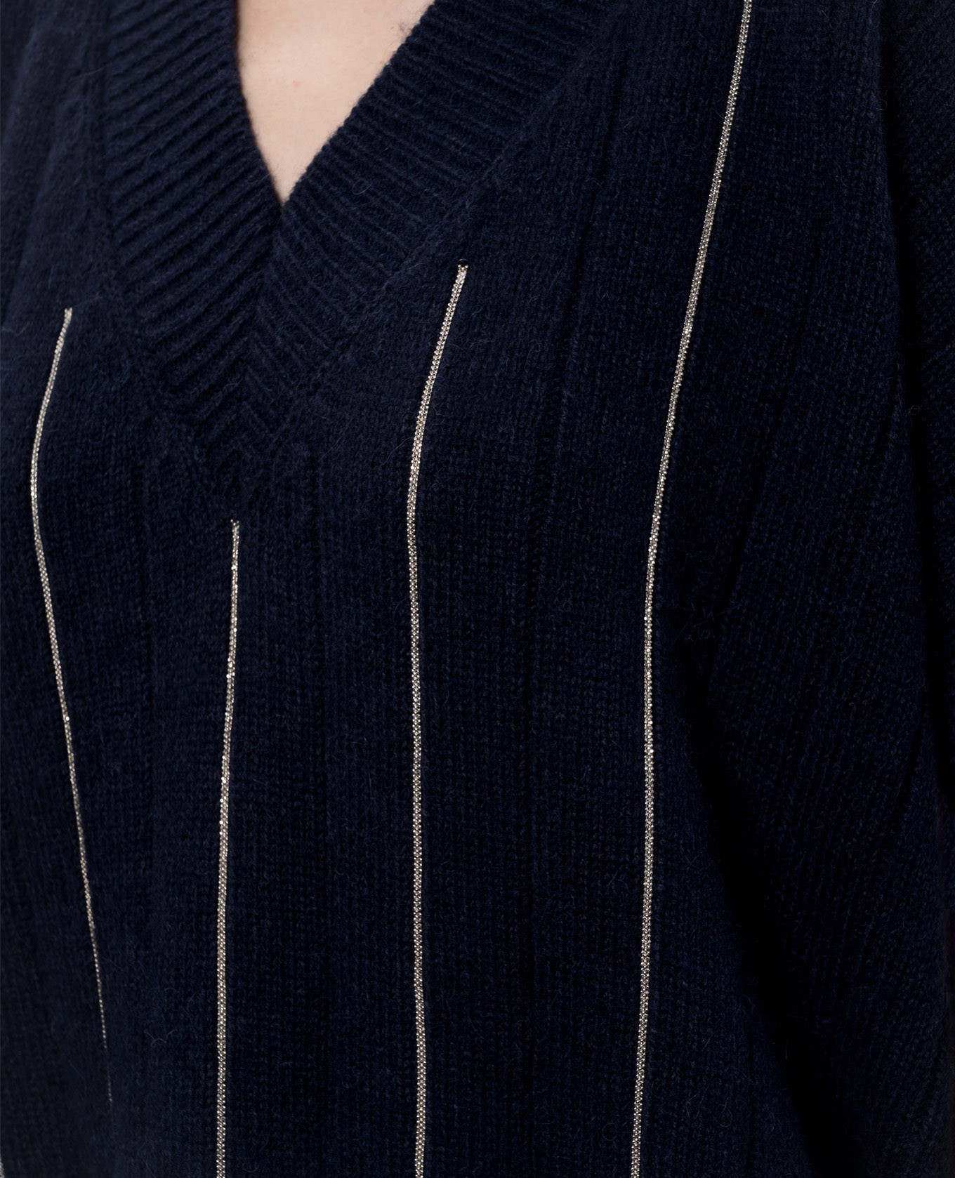 Blue vest made of wool, silk and cashmere Peserico 5