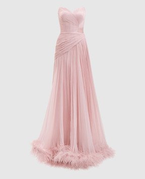 Iris Serban Pink Gisselle dress with a harvester effect VIOLLETE