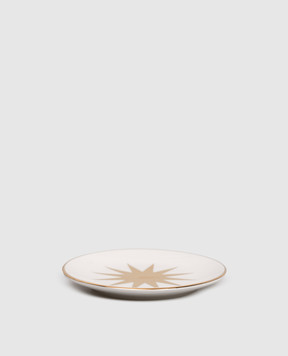 Bitossi Home Thunderbolt White Porcelain Saucer ABR00062