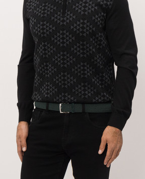 Orciani Green woven wool belt U08431EWI