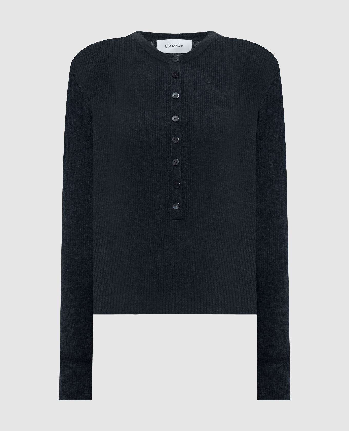 Grey Airi cashmere ribbed jumper