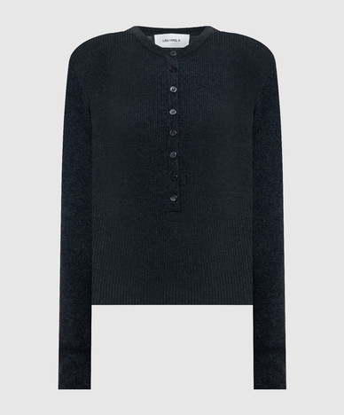 Grey Airi cashmere ribbed jumper