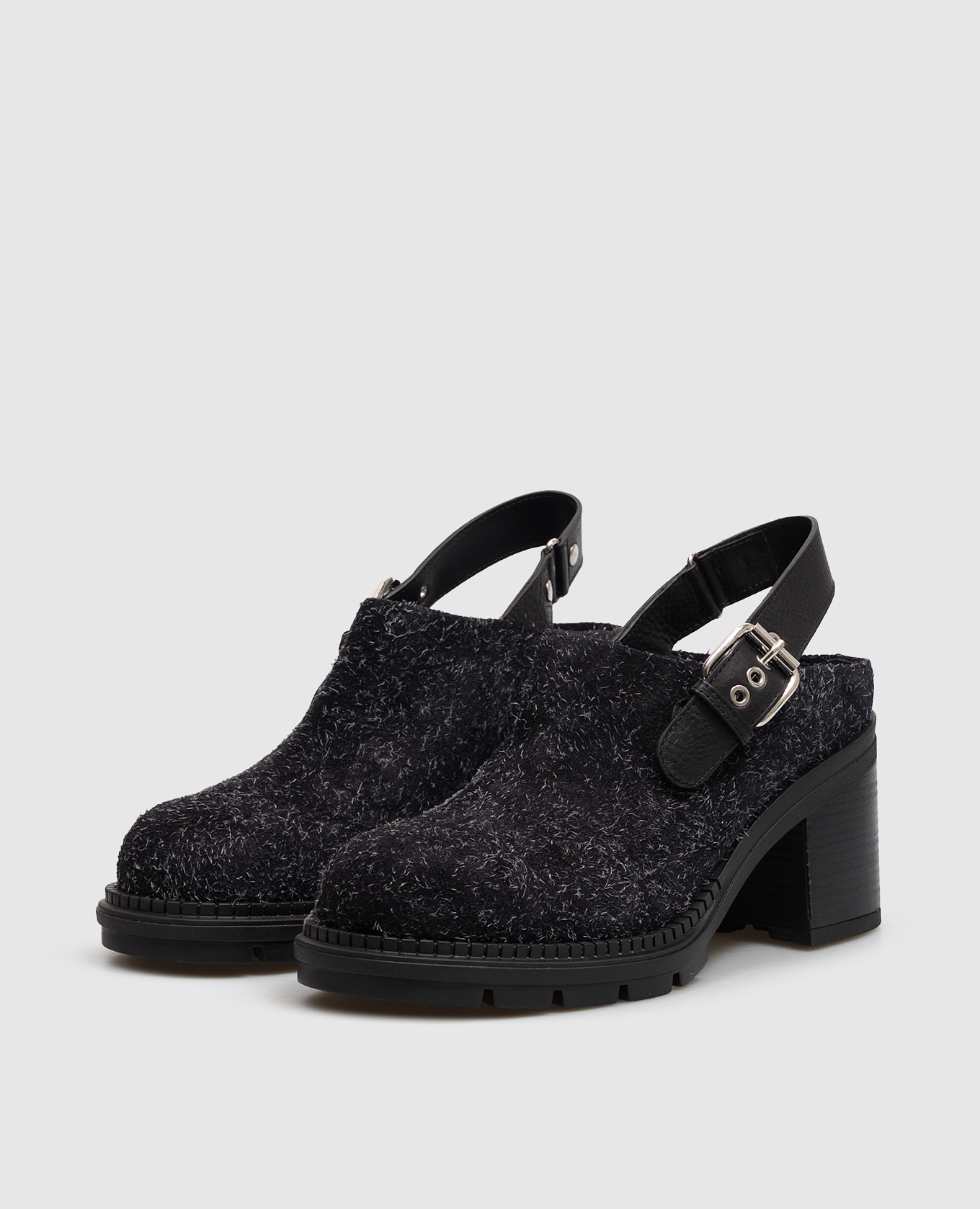 Black suede clogs FRANKY AGL 2