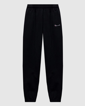 Vetements Black joggers with logo embroidery MH27SP228B