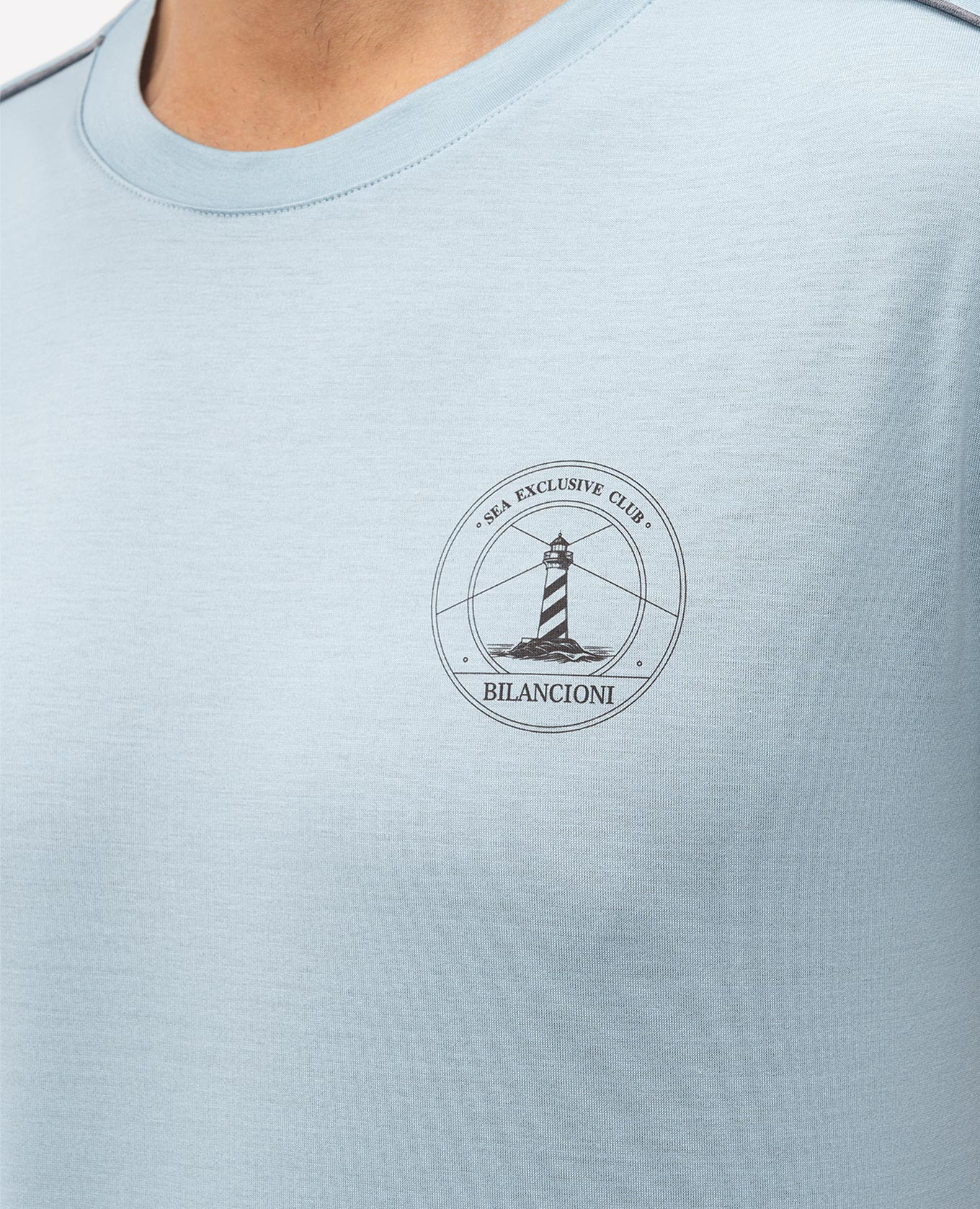 Blue T-shirt with print Bilancioni 4