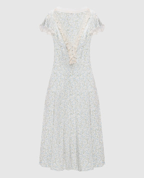 Ermanno Scervino White printed silk dress D482Q345APXWE