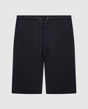 ISAIA Blue linen shorts PNC021P9110
