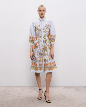Etro Blue shirt dress with floral print WRHA025899SP5I5