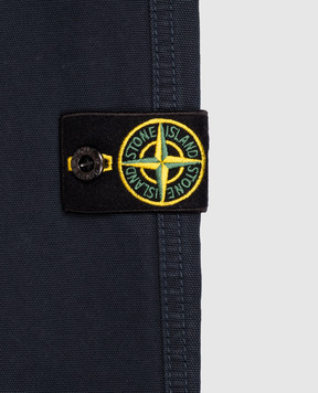 Stone Island Children's blue pants with logo patch L2S163100002S010414
