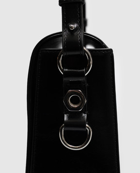 Off-White Black Glossy Leather Binder Flap Bag OWWNN04F26LT01