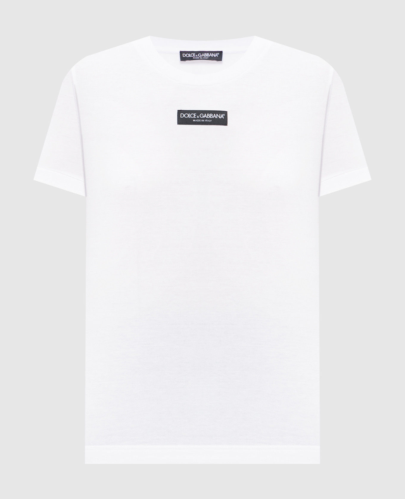 White T-shirt with logo patch Dolce&Gabbana