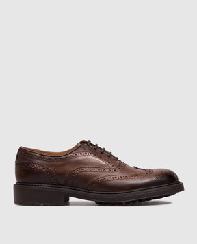 Doucal's Brown leather brogues with gradient effect DU3500HENRUF188