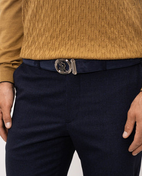 Stefano Ricci Blue suede belt N381SDC527P