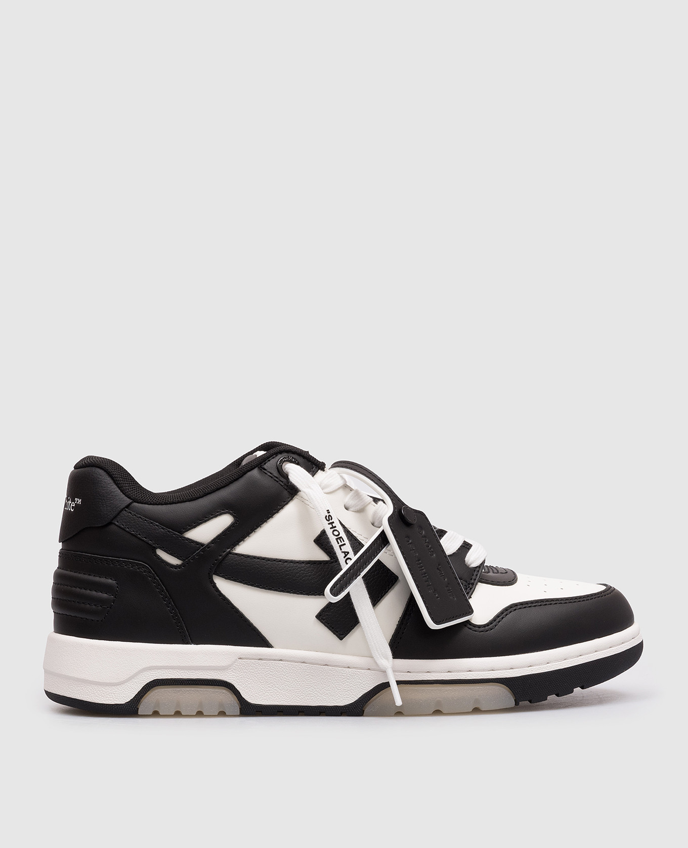Out Of Office black leather sneakers