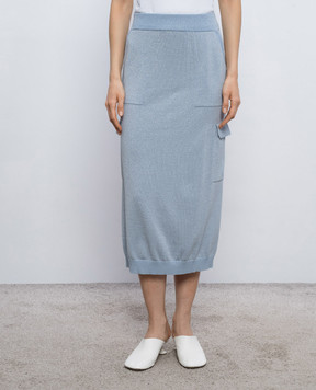 Peserico Blue skirt with lurex A95032F149173H