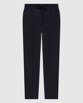 Brunello Cucinelli Navy blue wool pants ME226E1710