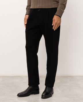 Stefano Ricci Black cashmere pants MDT63000105428